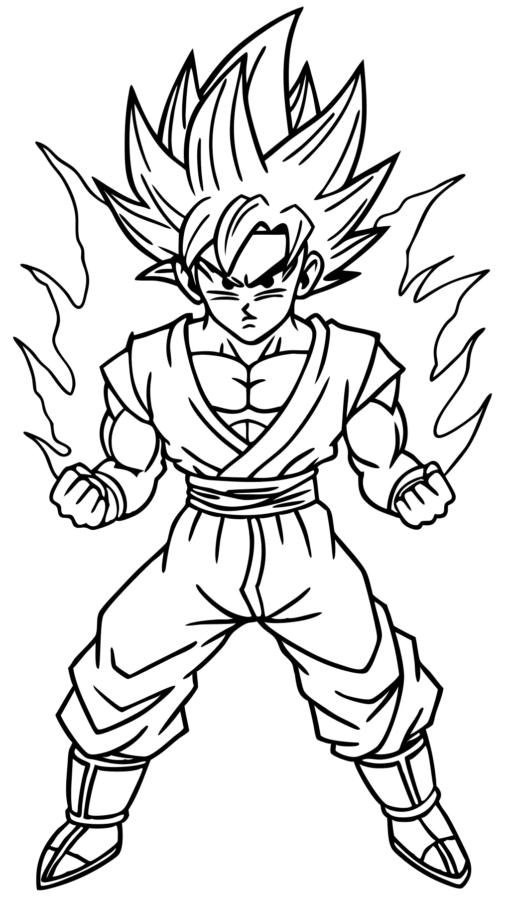 Páginas para colorear de Goku Cool Goku